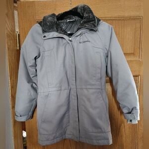 Columbia Sportswear Omni-Heat  Grey  Hood Coat Jacket Sz M Zip OUT GROW CHARITY